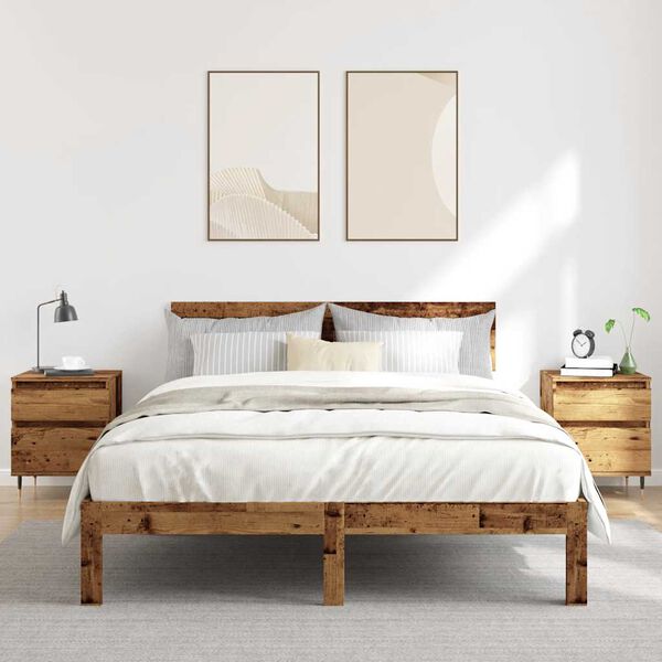 vidaXL n&aacute;ttbor&eth;ssk&aacute;par 2 stk gamall vi&eth;ur 40x35x50 cm Samsettur vi&eth;ur