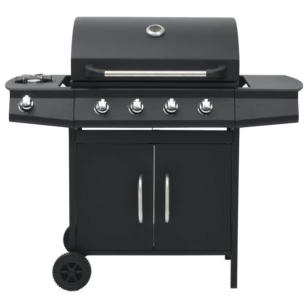 vidaXL Gasgrill 4+1 Brennarar Svart Stál