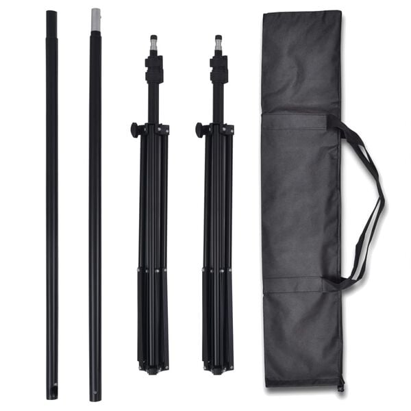 vidaXL Photo Studio Kit me&eth; 3 b&oacute;mullarbakgrunnsramma 3x3 m