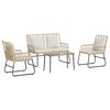 vidaXL Gar&eth; h&uacute;sgagna sett 4 pcs Svartur og Anthracite p&oacute;l&yacute;rattan