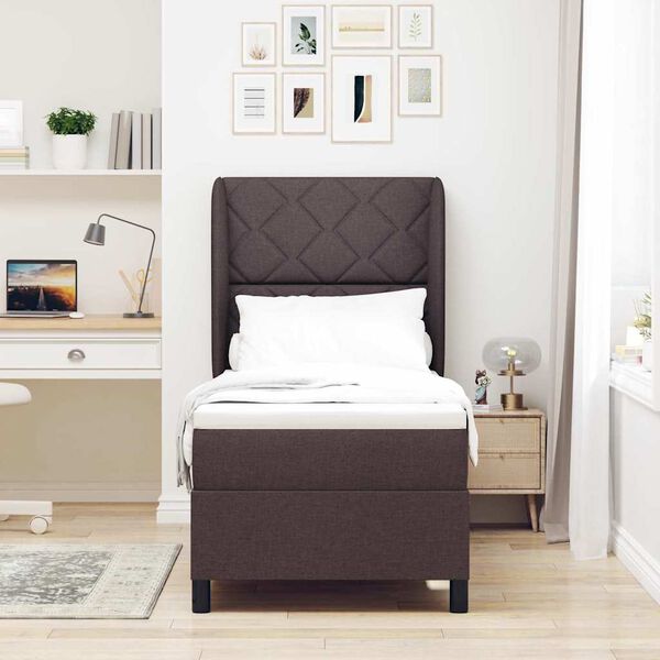 vidaXL Kassi vorinn r&uacute;m me&eth; d&yacute;nu D&ouml;kkbr&uacute;nn 80 x 200 cm d&uacute;kur