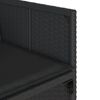 vidaXL 15 Hluta Gar&eth;bor&eth;stofusett me&eth; Sessum Svart P&oacute;l&yacute;rattan
