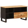 vidaXL Sj&oacute;nvarpssk&aacute;pur me&eth; sk&uacute;ffu Br&uacute;nn 80 x 33 x 46 cm Hart mang&oacute;tr&eacute;