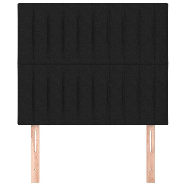 vidaXL H&ouml;fu&eth;gafl svartur 100x5x118/128 cm &uacute;r efni