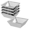 vidaXL Gar&eth;pl&ouml;ntukassi 5 pcs Silfur 50 x 50 x 15 cm Ry&eth;fr&iacute;tt St&aacute;l