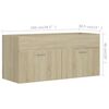 804812 vidaXL 2 Piece Bathroom Furniture Set Sonoma Oak Chipboard