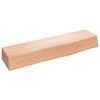vidaXL Vegghilla Lj&oacute;sbr&uacute;n 40x10x6 cm Me&eth;h&ouml;ndlu&eth; Gegnheil Eik