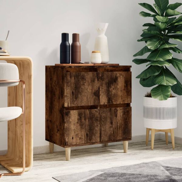 vidaXL Skenkur Reyklituð Eik 60x35x70 cm Samsettur Viður