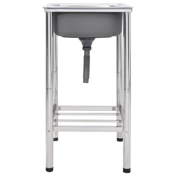 vidaXL &Uacute;tileguvaskur St&ouml;k Handlaug Ry&eth;fr&iacute;tt St&aacute;l