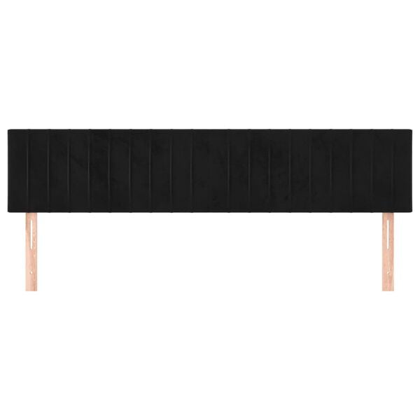 vidaXL H&ouml;fu&eth;gaflar Svart 180x5x78/88 cm Flauel