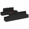 vidaXL Gar&eth;s&oacute;fa sett me&eth; geymslu 8 pcs Svartur p&oacute;l&yacute;rattan