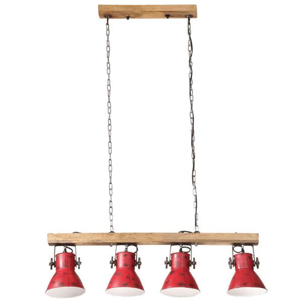 vidaXL Loftlj&oacute;s 25 W M&aacute;&eth;ur Rau&eth;ur 90x24x111 cm E27