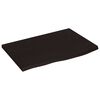 vidaXL Bor&eth;plata D&ouml;kkbr&uacute;n 60x40x2 cm Me&eth;h&ouml;ndlu&eth; Gegnheil Eik