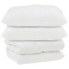 vidaXL D&uacute;kur me&eth; p&uacute;&eth;um me&eth; kodda 3 pcs Hv&iacute;tt Mikrof&iacute;ber og d&uacute;nfja&eth;rir