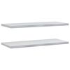 vidaXL Vegghillur 2 stk. 100x40 cm Silfurlita&eth; Ry&eth;fr&iacute;tt St&aacute;l