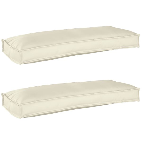vidaXL P&uacute;&eth;asett &aacute; pall 2 pcs Rj&oacute;malitur 100 x 40 x 8 cm Oxford efni