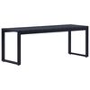 vidaXL Gar&eth;bekkur 120,5 cm PS Fjalir Svartur