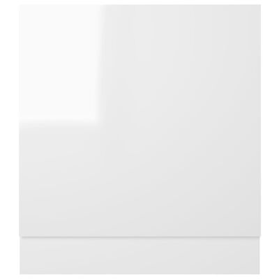 802567 vidaXL Dishwasher Panel High Gloss White 59,5x3x67 cm Chipboard