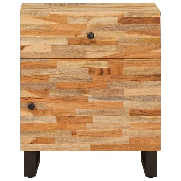 vidaXL R&uacute;mfatask&aacute;pur me&eth; sk&uacute;ffu Br&uacute;nn 50 x 33 x 60 cm Hart mang&oacute;tr&eacute;