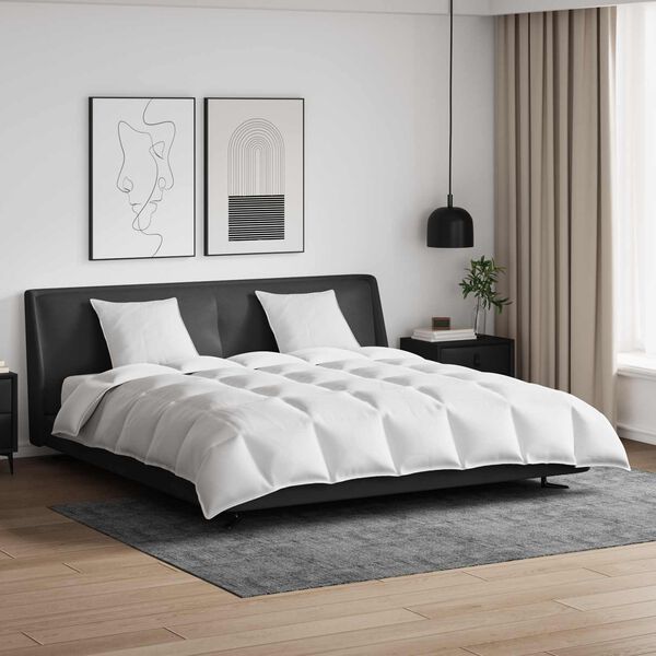 vidaXL R&uacute;mfatasett me&eth; kodda 3 pcs Hv&iacute;tt D&uacute;nfja&eth;rir