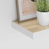 vidaXL Vegghengdar Hillur 4 stk. Eikarlitur & Hv&iacute;tur 50x23x3,8 cm MDF