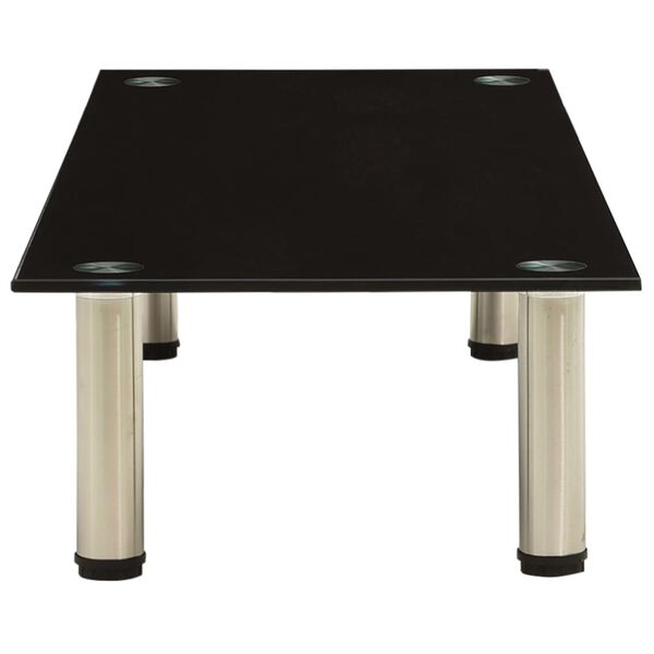 vidaXL Sj&oacute;nvarpsskenkur Svartur 100x35x17 cm Hert Gler