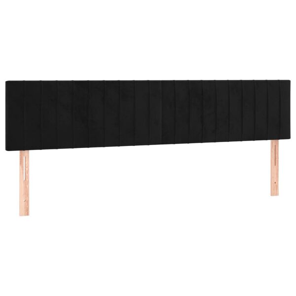 vidaXL H&ouml;fu&eth;gaflar Svart 160x5x78/88 cm Flauel