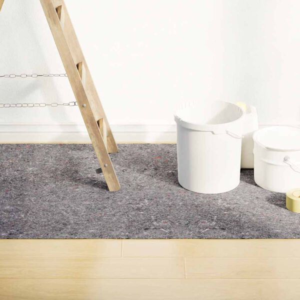 vidaXL Stamur Málningardúkur Flísefni 10 m 180 g/m² Grár