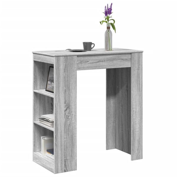 vidaXL Barbor&eth; me&eth; Rekkum Gr&aacute;tt Sonoma 95x47x103,5 cm Samsettur Vi&eth;ur