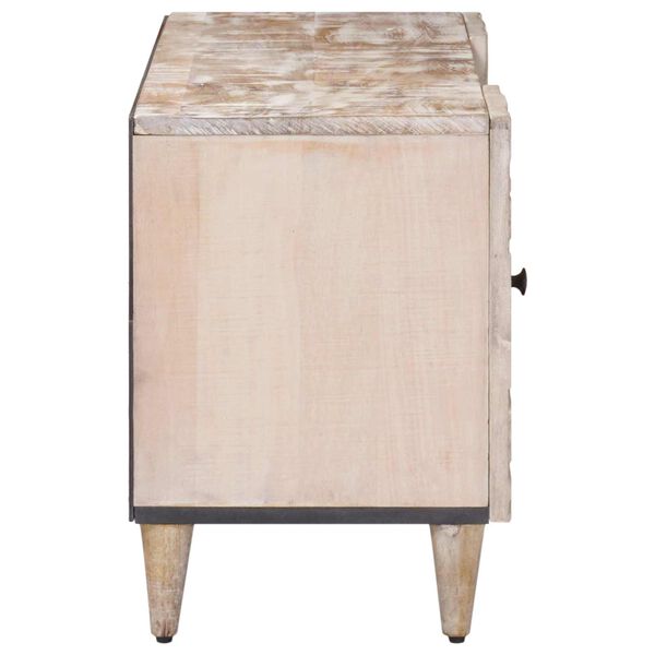 vidaXL Sj&oacute;nvarpssk&aacute;pur Hv&iacute;tt 105 x 33,5 x 46 cm Hart mang&oacute;tr&eacute;