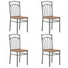 281398 vidaXL Dining Chairs 4 pcs Brown MDF