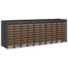 vidaXL R&uacute;llusk&aacute;pur fyrir 3 ruslatunnur Antras&iacute;t 340 x 77.5 x 115.5 cm