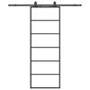 vidaXL Rennihur&eth; me&eth; v&eacute;lb&uacute;na&eth;arsetti Svart 76x205 cm ESG Gler