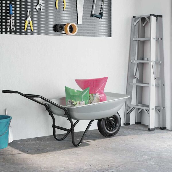 vidaXL Vagns sk&aacute;lar varahluti Silfur 80 x 60 x 25 cm St&aacute;l