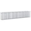 vidaXL Gabion h&aelig;kka&eth; r&uacute;m 3 pcs Silfurlitur