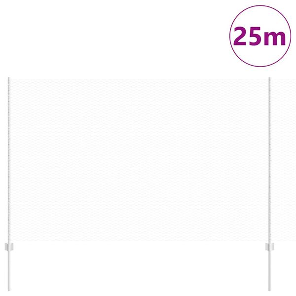 vidaXL Gir&eth;ing me&eth; p&oacute;st Silfur 1,5 x 25 m St&aacute;l