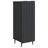 vidaXL Vi&eth;beinteyfla Svartur 34,5 x 33 x 92 cm Samsettur vi&eth;ur