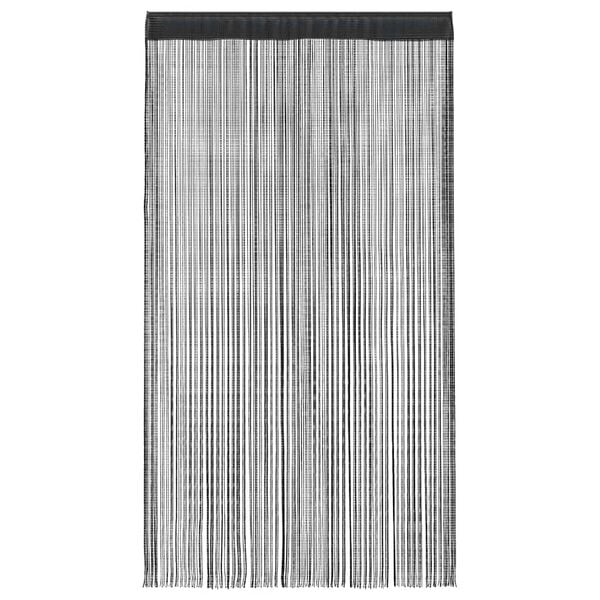 vidaXL Strengjagardínur 2 stk. 100x250 cm Svartar