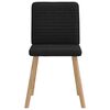 vidaXL Borðstofustólar 4 stk. Svart Áklæði
