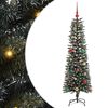 vidaXL Gervi j&oacute;latr&eacute; me&eth; 150 LED Gr&aelig;nn 150 cm PVC, plast og st&aacute;l