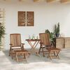 vidaXL Gar&eth;ur bor&eth;sett 4 pcs Br&uacute;nn Solid teak vi&eth;ur