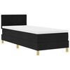 vidaXL LED Box Spring R&uacute;m me&eth; p&uacute;&eth;i Svart 80 x 200 cm d&uacute;kur