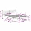 vidaXL Ramsvík með höfuðgafl Vaxbrúnn 160 x 210 cm Solid furuhikk