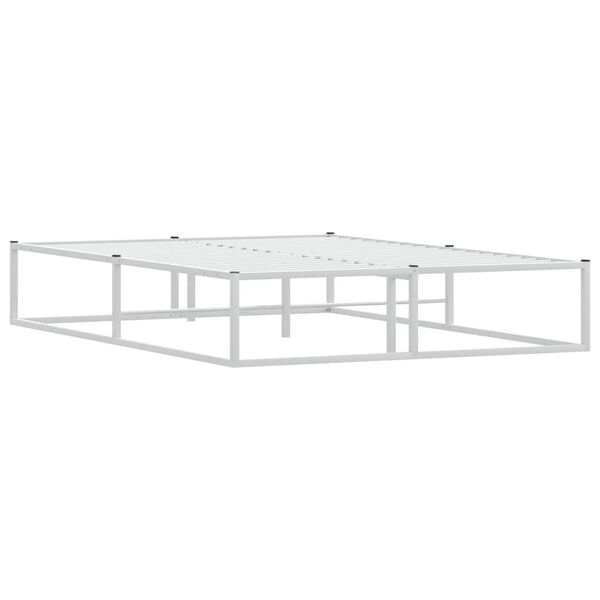 vidaXL R&uacute;mgrind &aacute;n d&yacute;nu Hv&iacute;tt 140x200 cm M&aacute;lmur