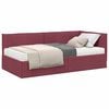 vidaXL Hornar&uacute;m rammi me&eth; d&yacute;nu me&eth; h&ouml;fu&eth;gafl 2 pcs Gr&aacute;r Flauel