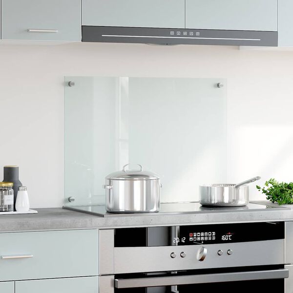 vidaXL Eldhúsveggplata Glær 70x50 cm Hert Gler