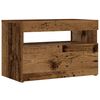vidaXL n&aacute;ttbor&eth;ssk&aacute;pur me&eth; LED lj&oacute;sum Old Wood 60x35x40 cm