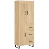 vidaXL Sk&aacute;pur Sonoma Eikarlitur 69,5x34x180 cm Samsettur Vi&eth;ur