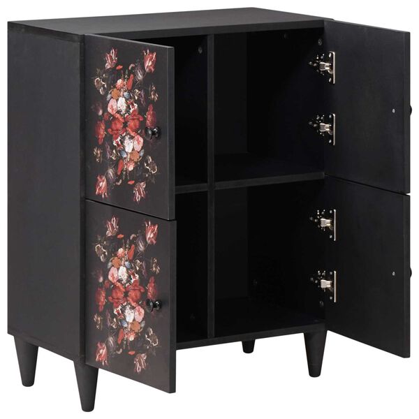 vidaXL Geymsk&aacute;pur me&eth; hur&eth; Marglitur 60 x 33,5 x 75 cm Hart mang&oacute;tr&eacute;