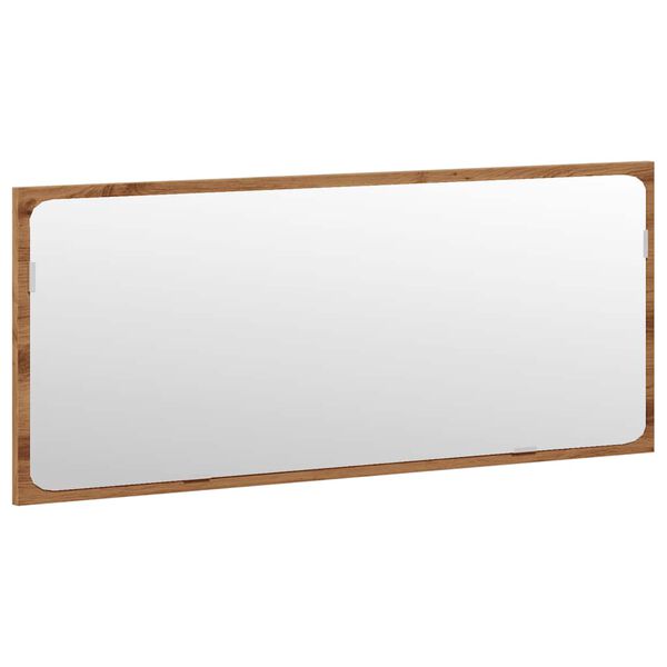 vidaXL 4 stykki baðherbergishúsgagnasett Þroskuð eik Samsettur viður